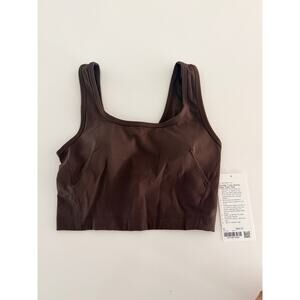 NWT Lululemon Espresso Wunder Train Scoop Neck Tank Rib Sz 6 $68 MSRP
